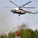 Крупный пожар в Кировской области тушили при помощи вертолета